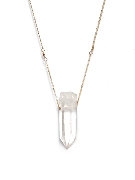 clear quartz // gold